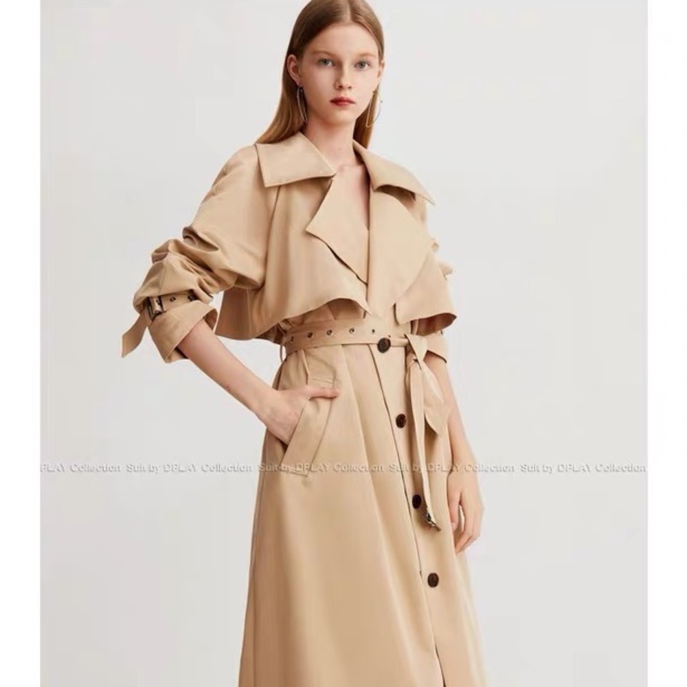 Women double breasted trench coat NWT